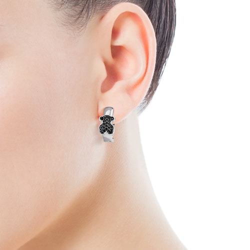 Silver TOUS Gen earrings with spinels