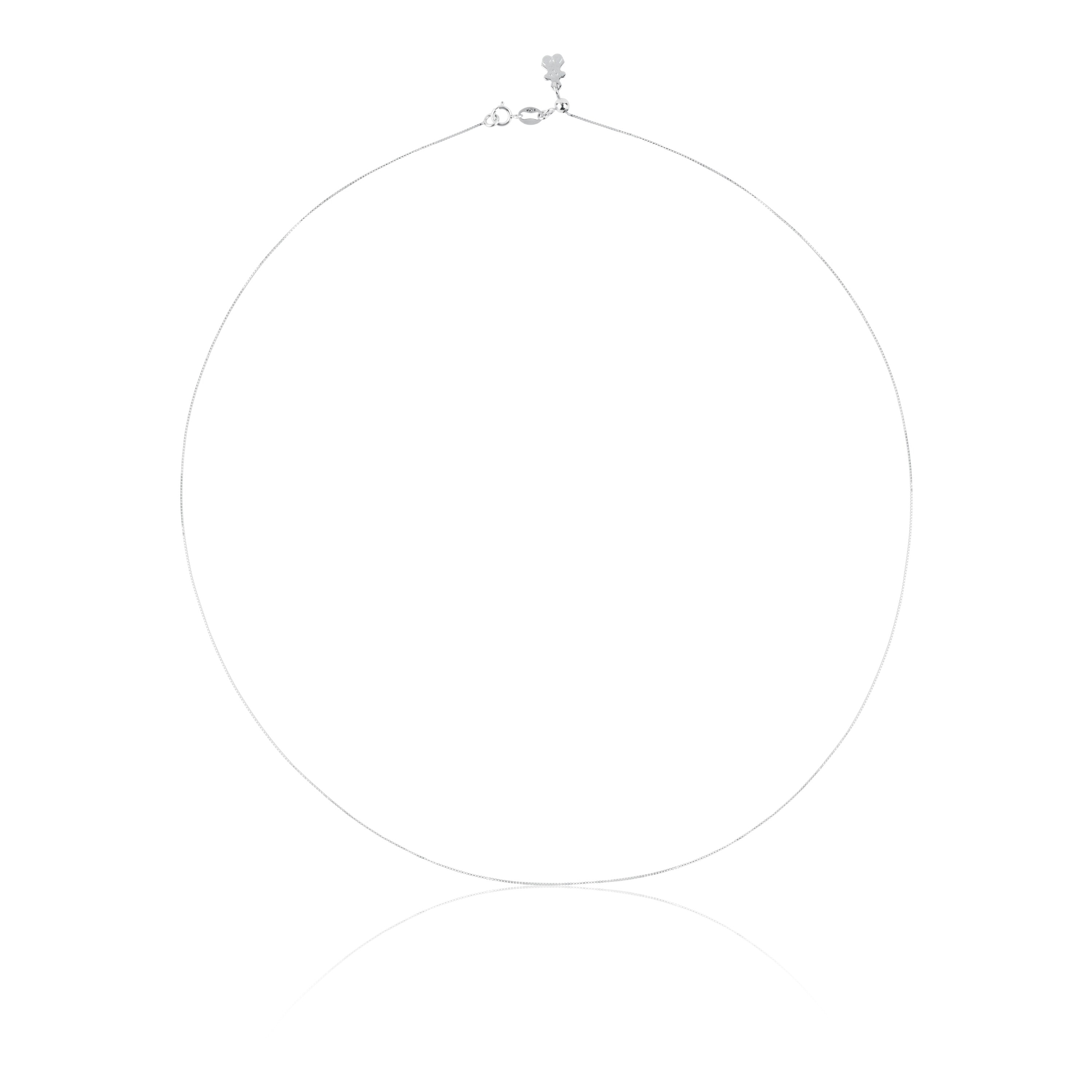 45 cm 18K White Gold TOUS Chain fine cord Choker.