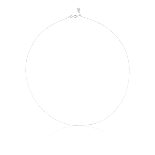 Gargantilla de oro blanco cordón fino, 45 cm TOUS Chain image number 0