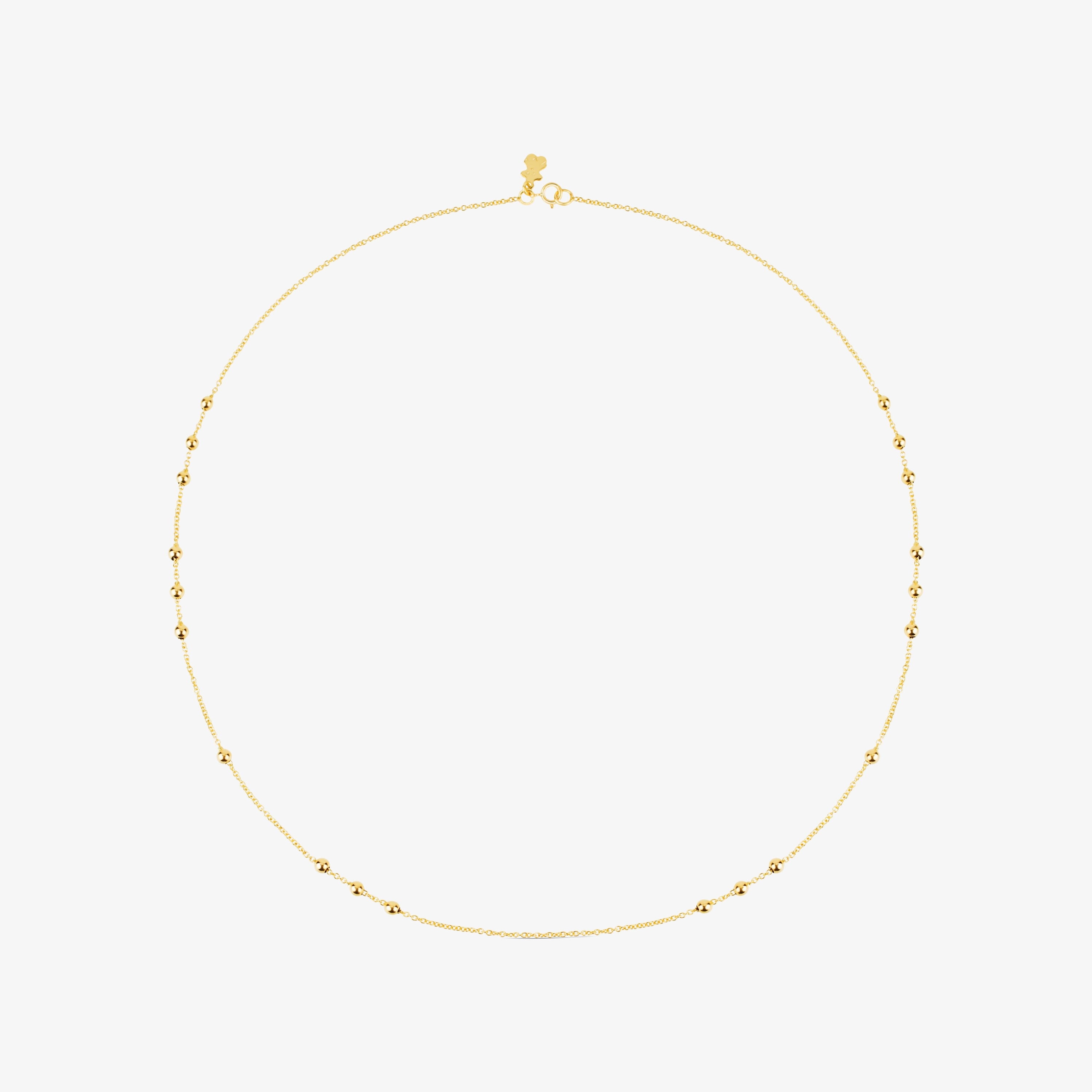18K solid gold Choker with 8 groups of alternating balls measuring 45 cm TOUS Chain