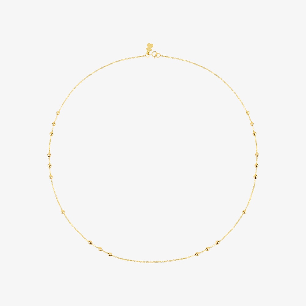 Cadena TOUS Chain de oro con 8 grupos de bolas intercaladas, 45cm.