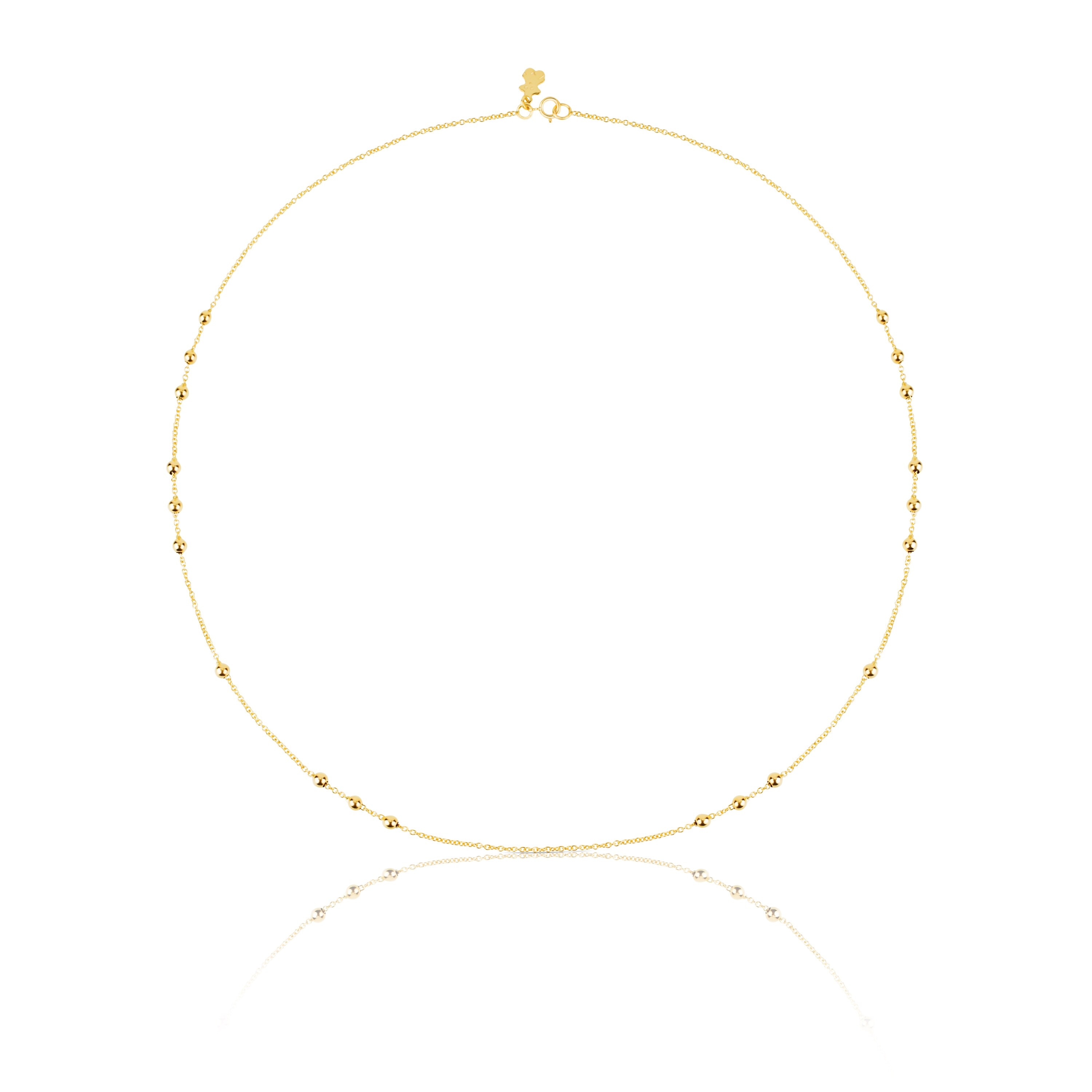 Gargantilla de oro con 8 grupos de bolas intercaladas, 45 cm TOUS Chain