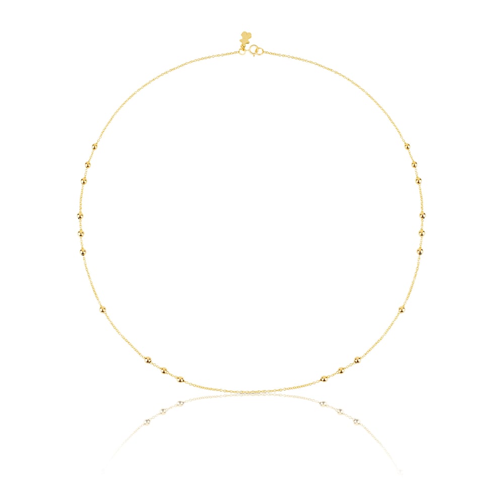 Gold Choker with 8 groups of alternating balls measuring 45 cm TOUS Chain