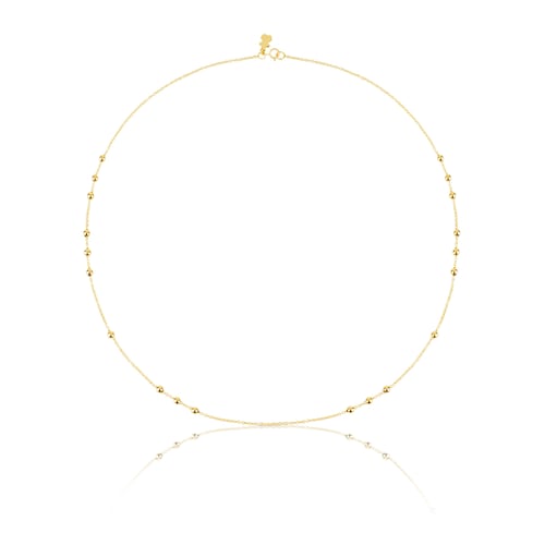Gold Choker with 8 groups of alternating balls measuring 45 cm TOUS Chain