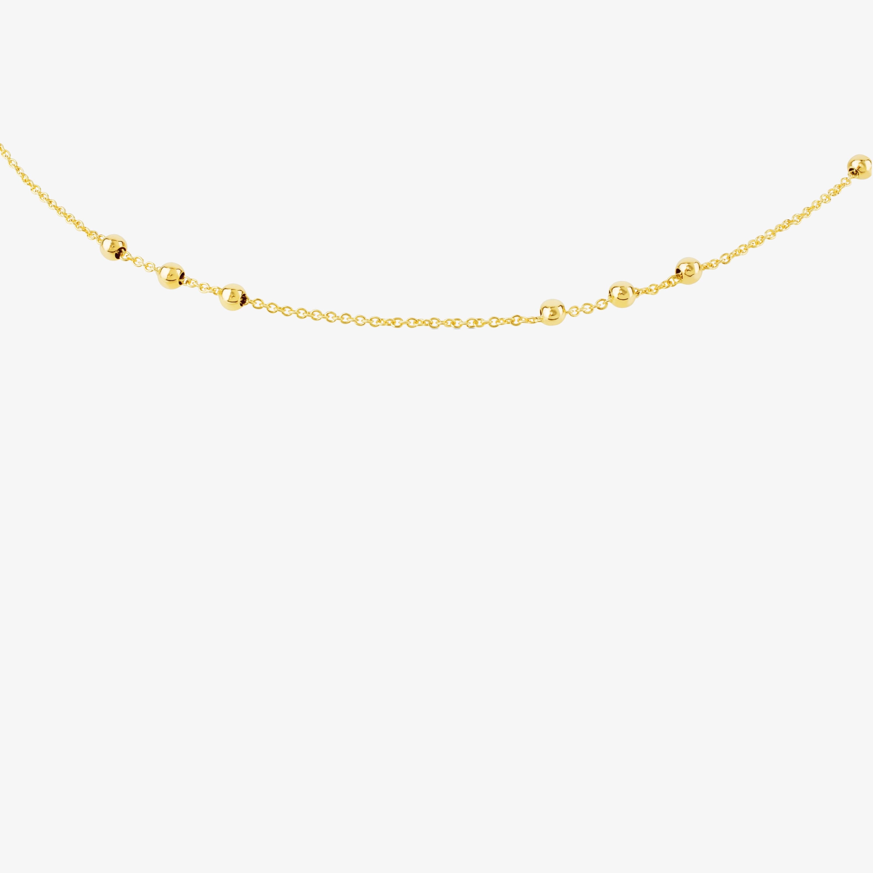 18K solid gold Choker with 8 groups of alternating balls measuring 45 cm TOUS Chain