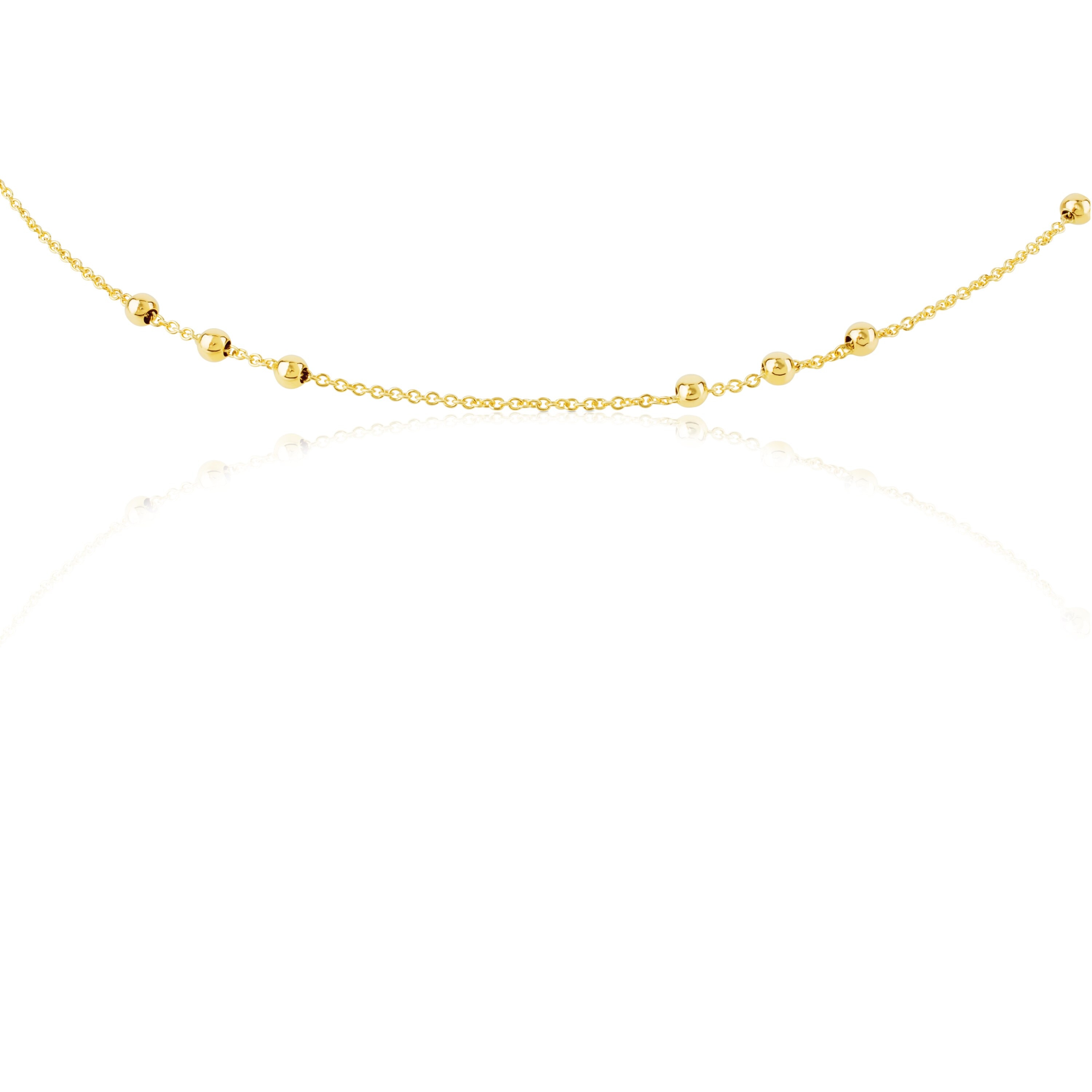 Gargantilla de oro con 8 grupos de bolas intercaladas, 45 cm TOUS Chain