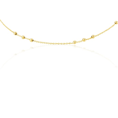 Gold Choker with 8 groups of alternating balls measuring 45 cm TOUS Chain