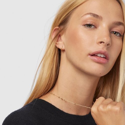 Gargantilla de oro con 8 grupos de bolas intercaladas, 45 cm TOUS Chain