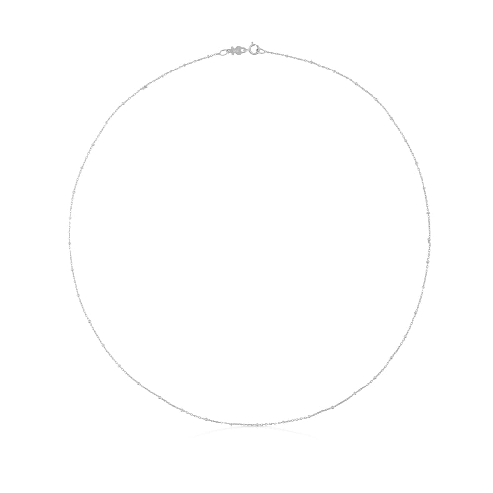 Gargantilla de oro blanco con bolas intercaladas, 45&nbsp;cm TOUS Chain