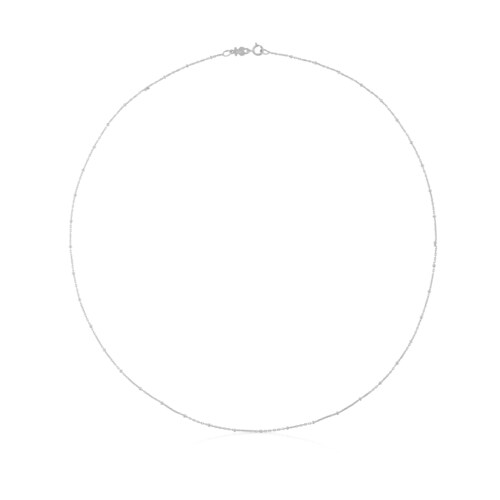 Gargantilla de oro blanco con bolas intercaladas, 45&nbsp;cm TOUS Chain