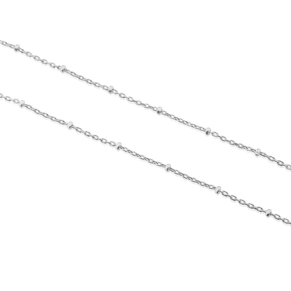 Gargantilla de oro blanco con bolas intercaladas, 45&nbsp;cm TOUS Chain
