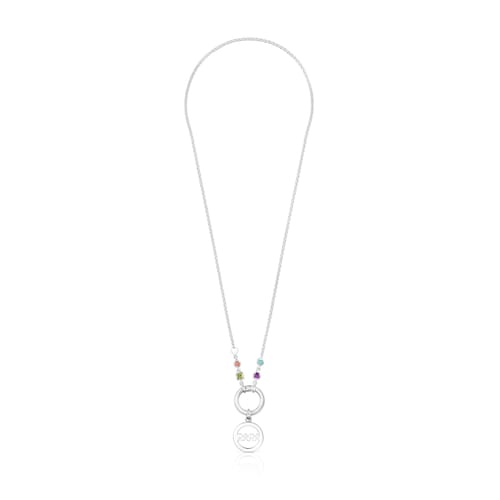 Collar medalla de plata y gemas TOUS Mama