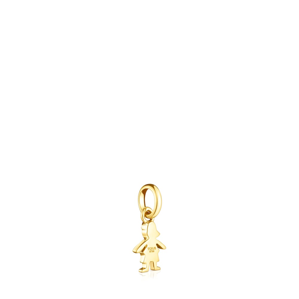 Gold TOUS Mama boy Pendant with Diamonds image number 2