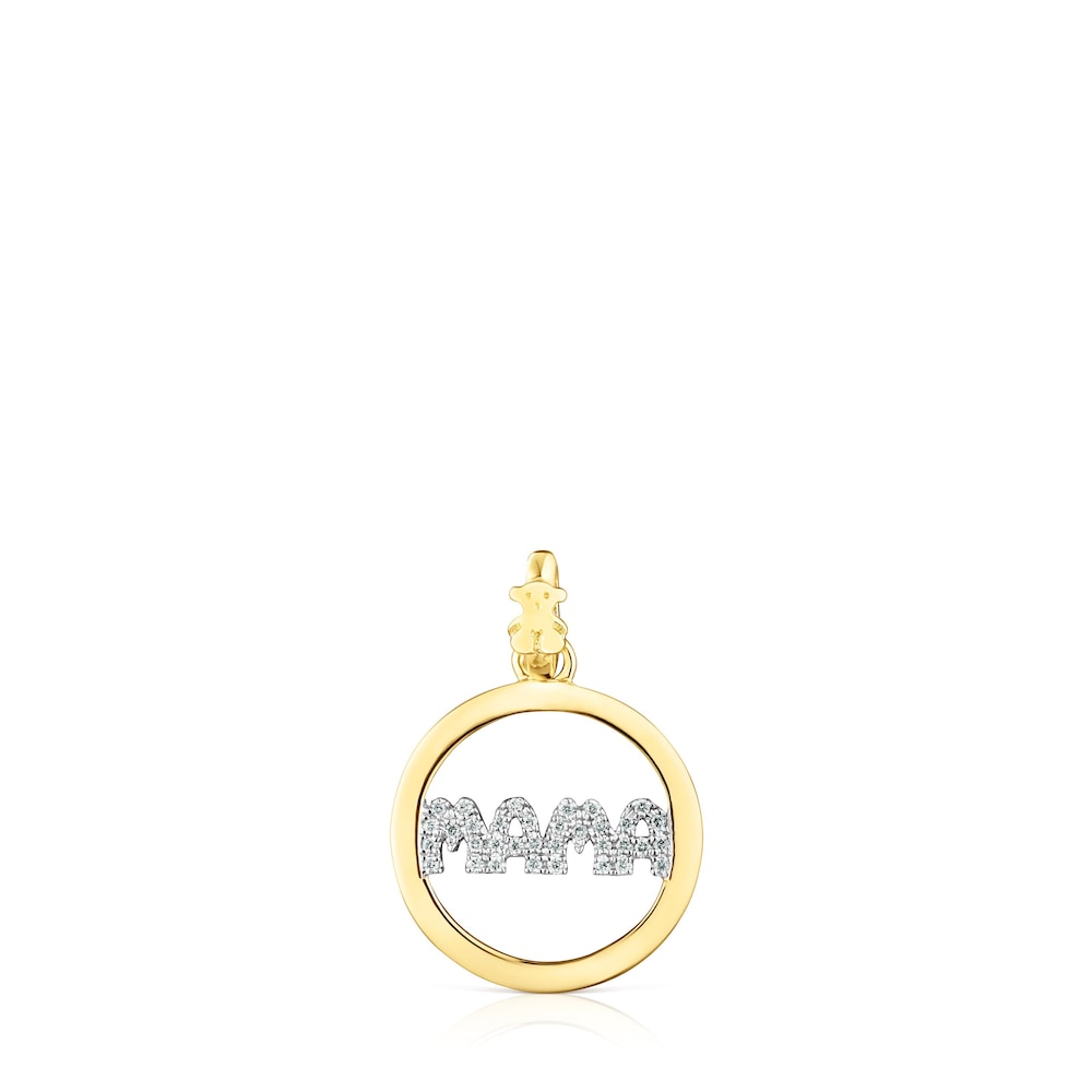 Dije TOUS Mama de oro y diamantes