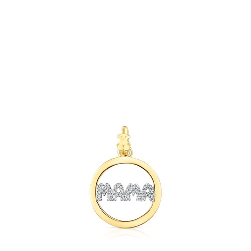 Dije TOUS Mama de oro y diamantes
