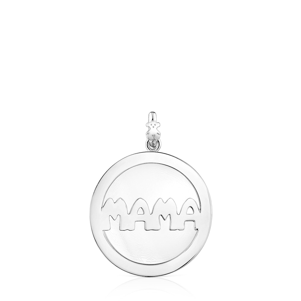 Colgante pequeño de plata TOUS Mama image number 0