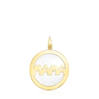 Colgante pequeño con baño de oro 18 kt sobre plata TOUS Mama