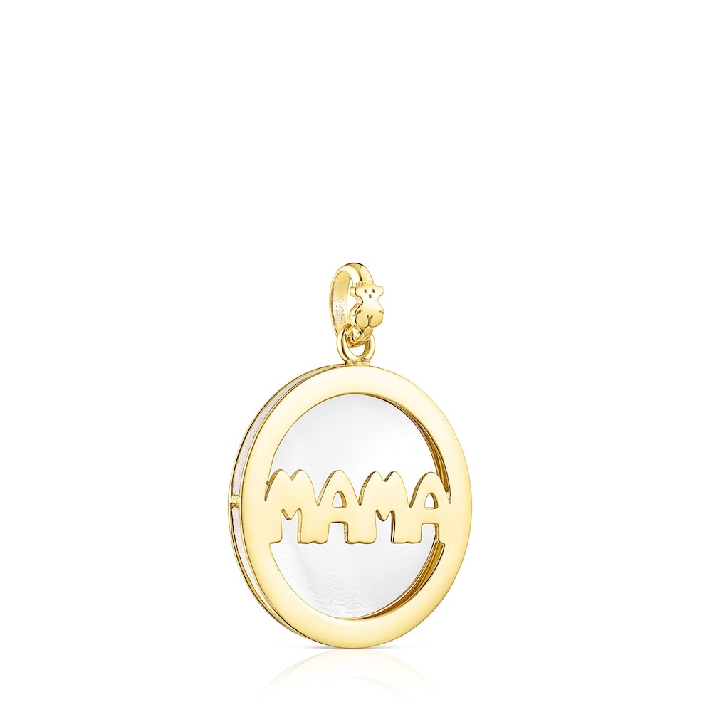 Colgante pequeño con baño de oro 18 kt sobre plata TOUS Mama image number 1