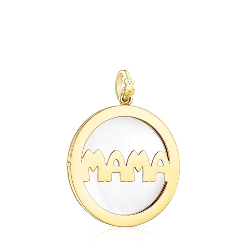 Colgante grande con baño de oro 18 kt sobre plata TOUS Mama
