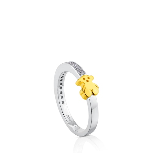 Anillo Puppies de Oro blanco con Diamantes