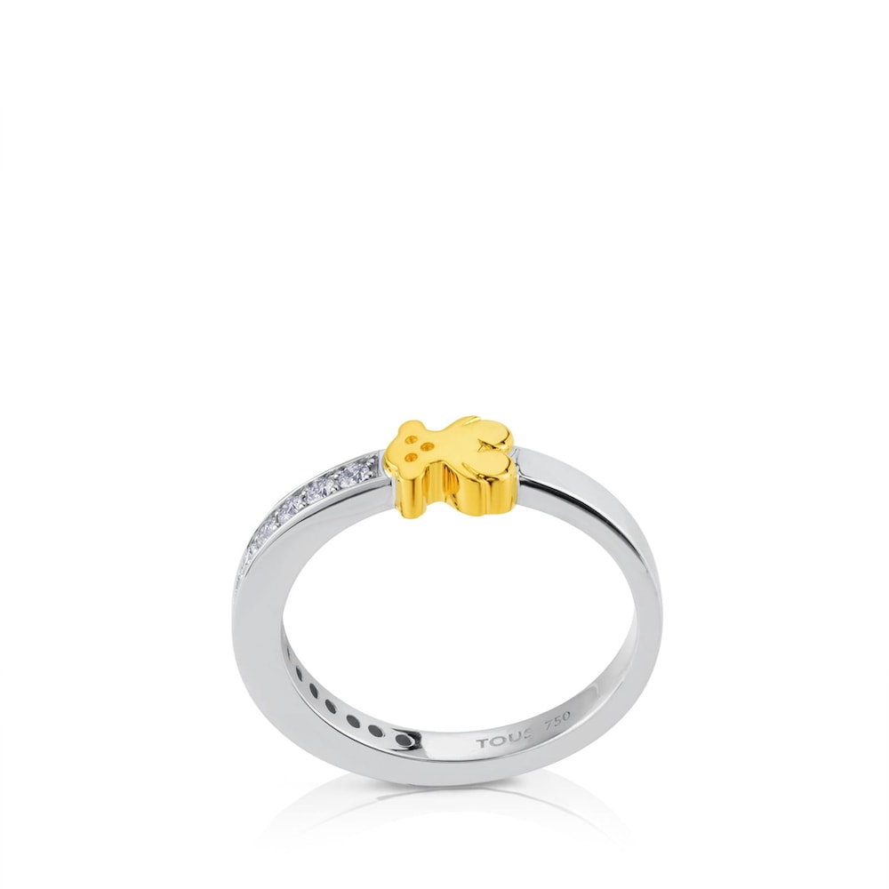 alianza tous anillo puppies tous oro blanco