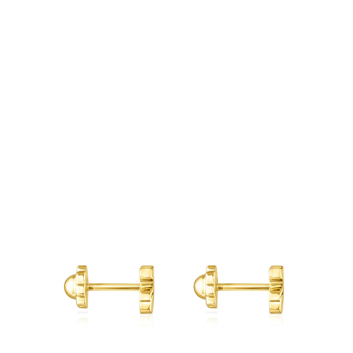 Gold Puppies Earrings Bear motif
