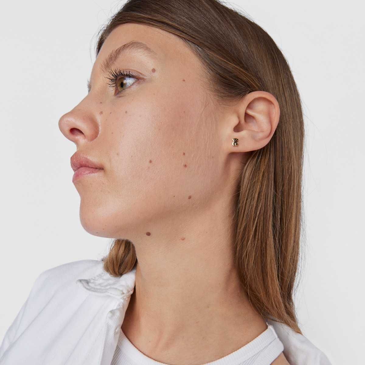Gold Puppies Earrings Bear motif
