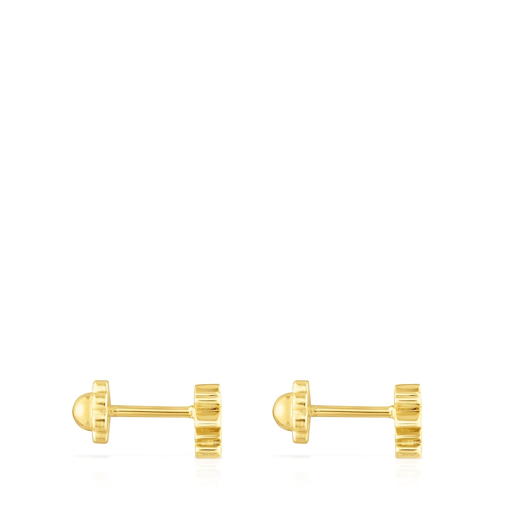 18K Solid Gold TOUS Basics Earrings Girl motif. Stud lock.