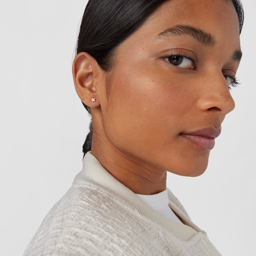 White Gold TOUS Puppies Earrings with Diamonds Star motifs