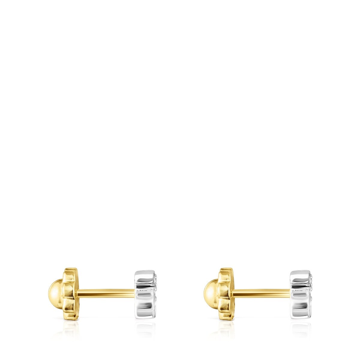 White gold TOUS Puppies earrings with diamonds bear motif