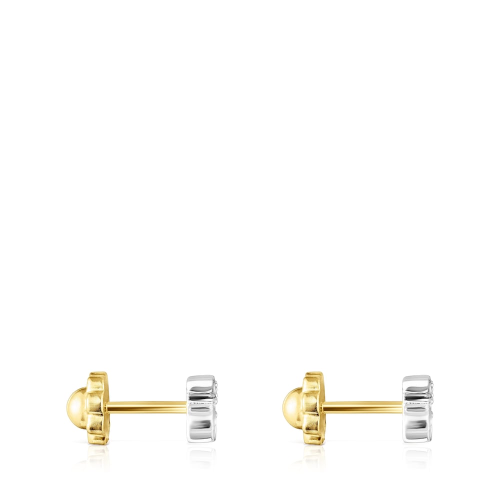 Pendientes oso de oro blanco y diamantes Puppies Pendientes oso de oro blanco y diamantes Puppies