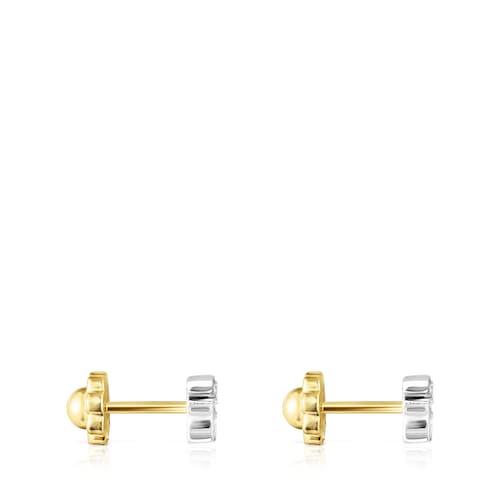 White gold TOUS Puppies earrings with diamonds bear motif