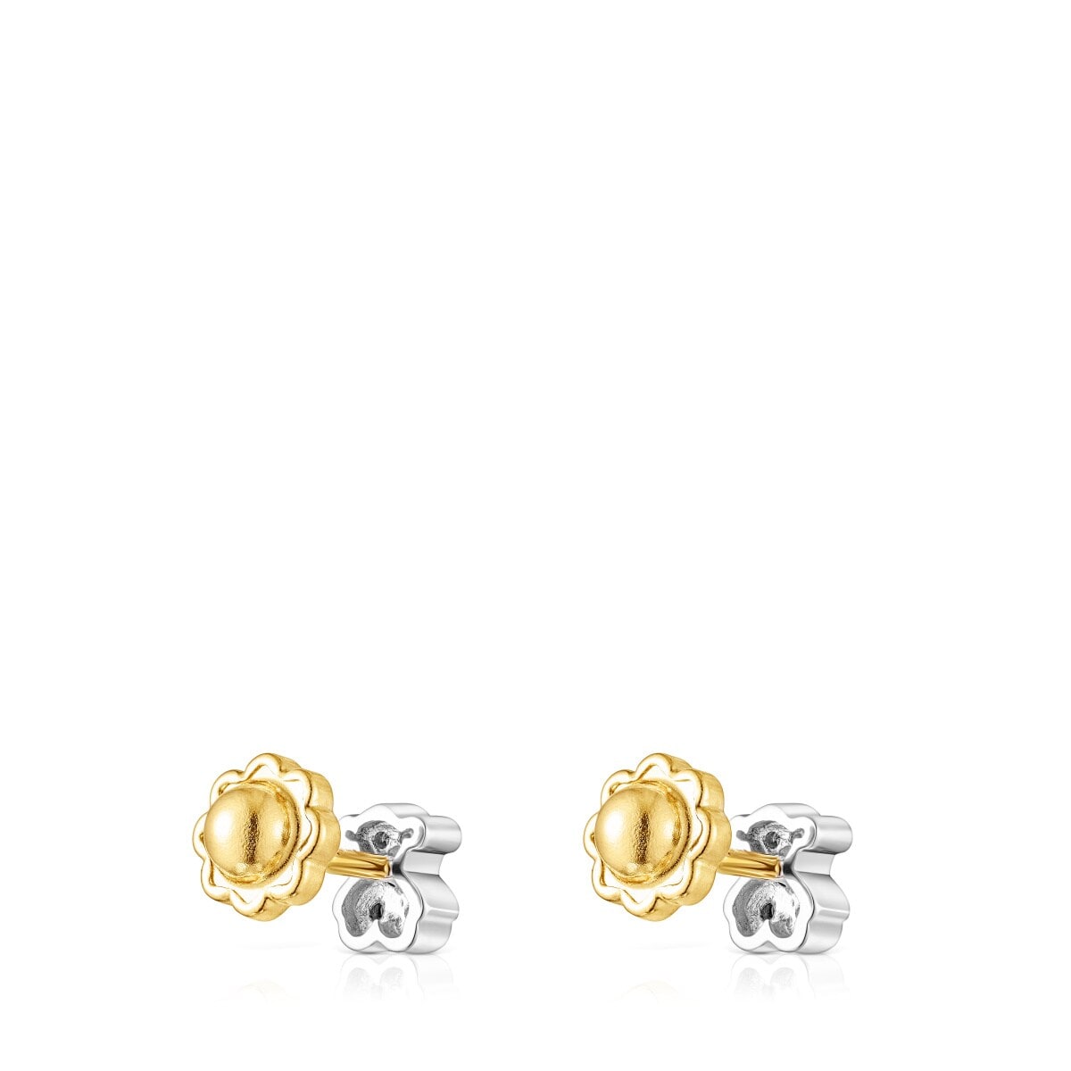 White gold TOUS Puppies earrings with diamonds bear motif