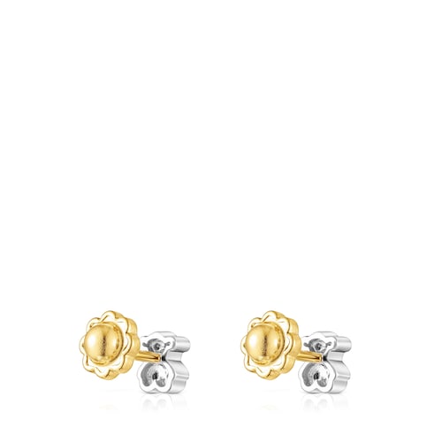 White gold TOUS Puppies earrings with diamonds bear motif