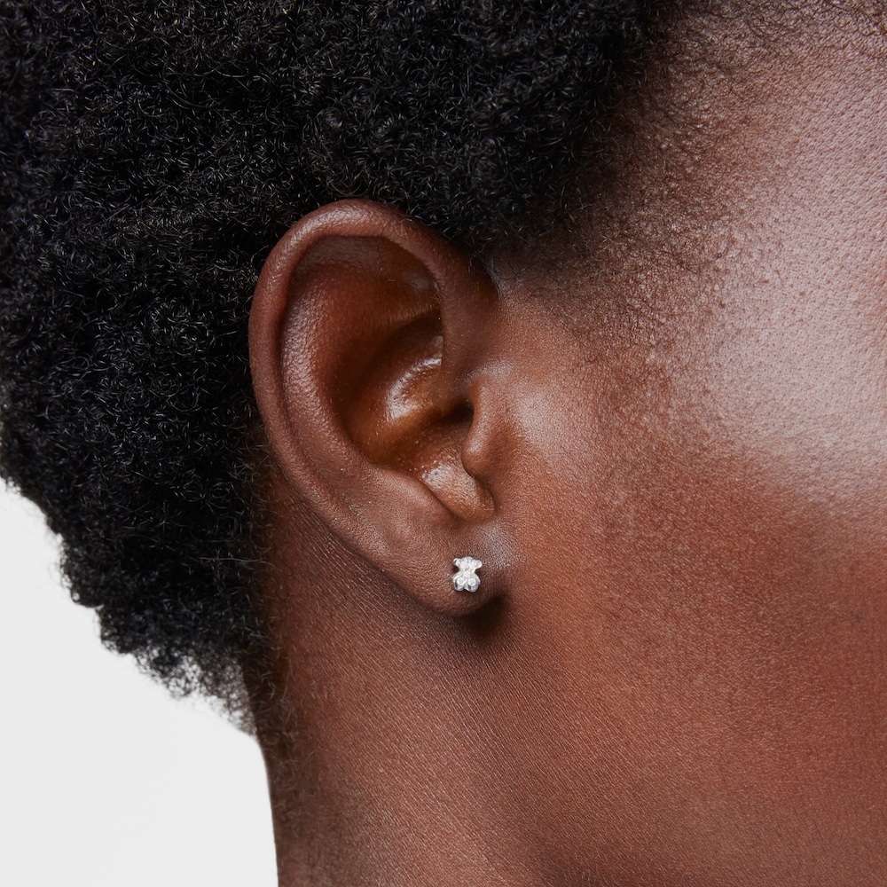 Złote kolczyki w kształcie misia z diamentami Tous Puppies