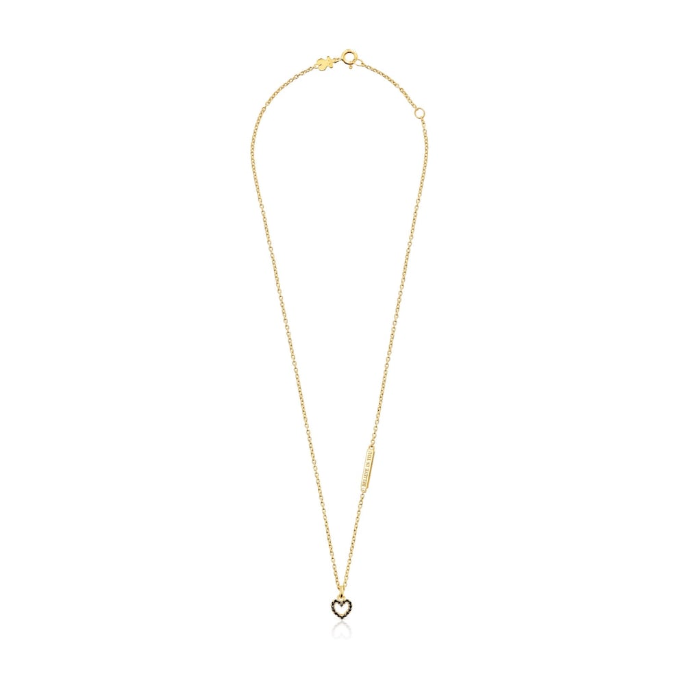 Colar com pingente cora&ccedil;&atilde;o em Prata Vermeil S&atilde;o Valentim