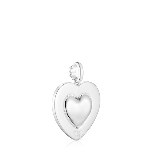 Silver Valentine's Day rotating heart Pendant