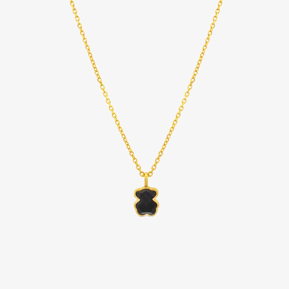 18K gold vermeil TOUS Color Necklace with Onyx