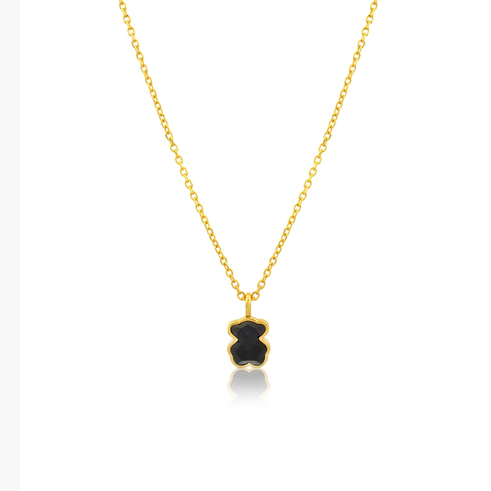 Vermeil Silver TOUS Color Necklace with Onyx