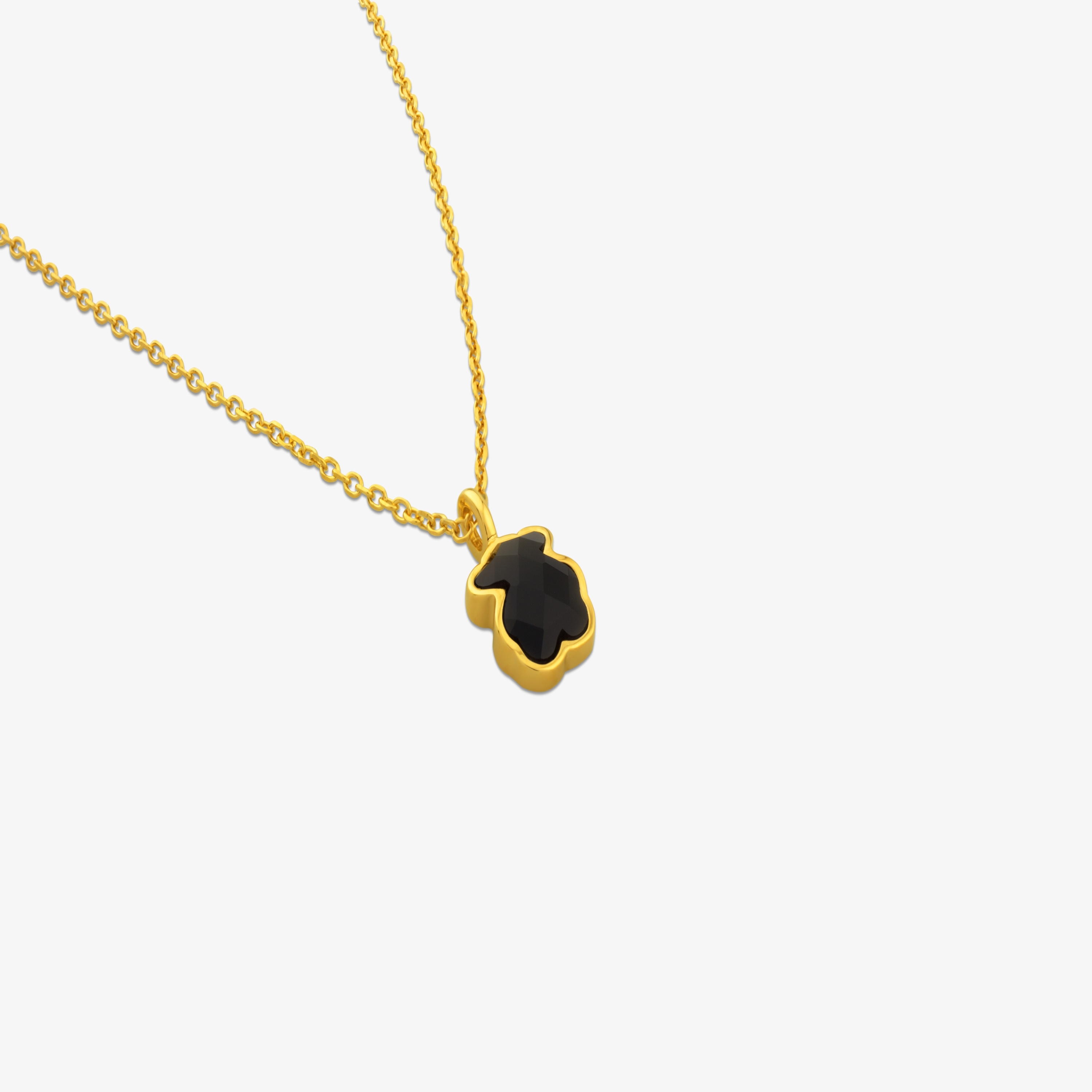 18K gold vermeil TOUS Color Necklace with Onyx