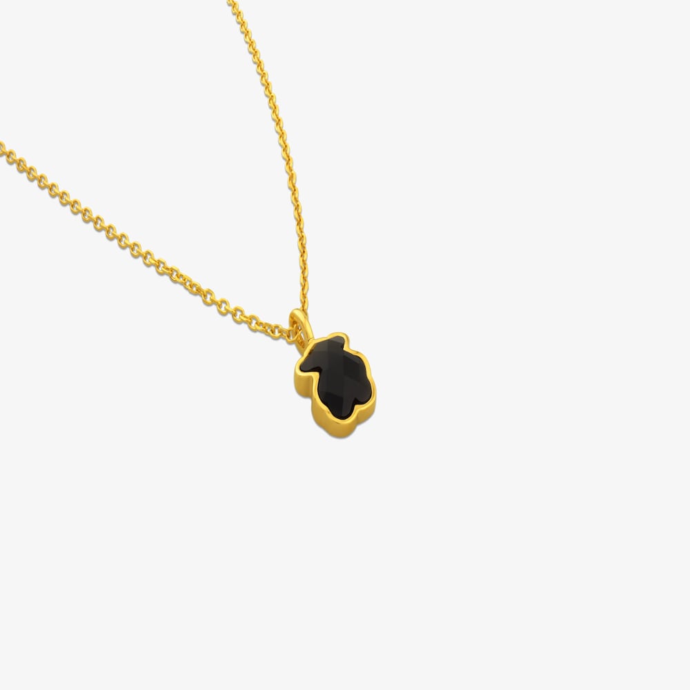 18K gold vermeil TOUS Color Necklace with Onyx