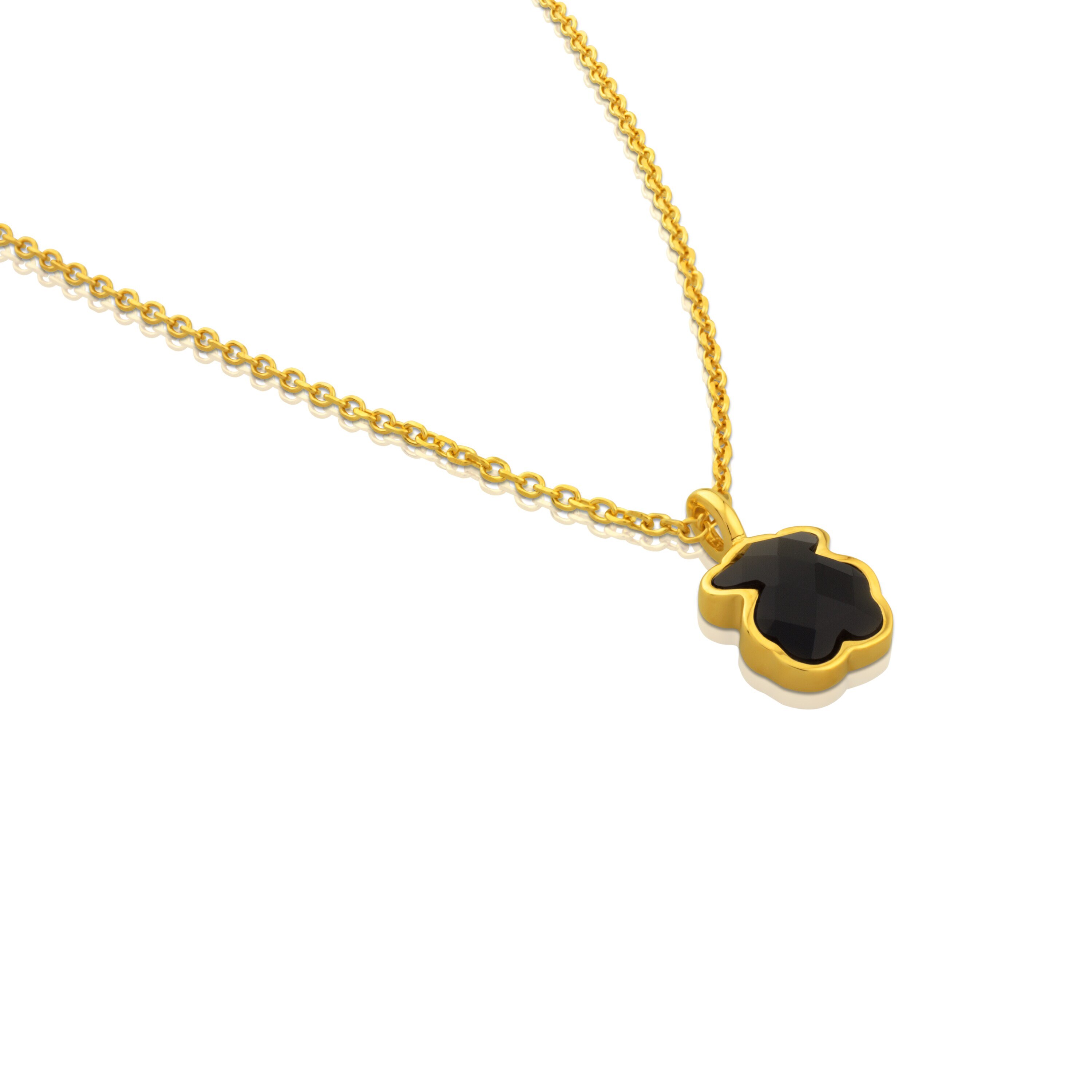 Vermeil Silver TOUS Color Necklace with Onyx