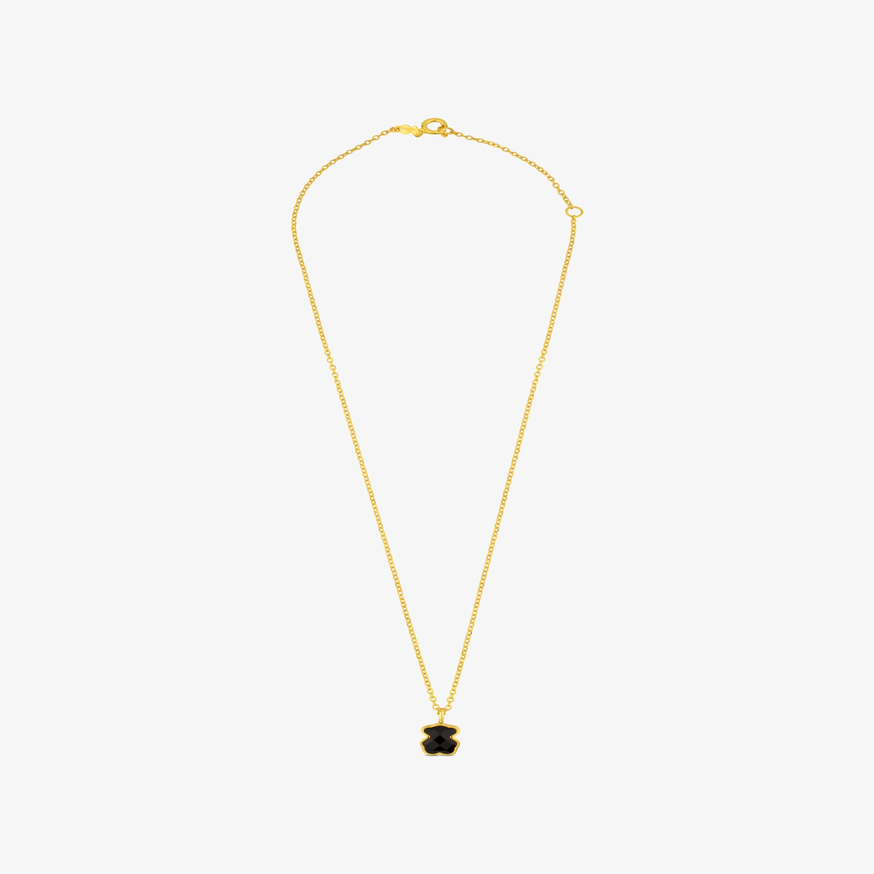 18K gold vermeil TOUS Color Necklace with Onyx