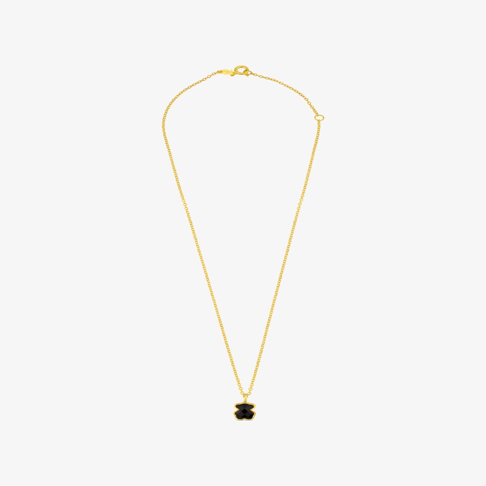 18K gold vermeil TOUS Color Necklace with Onyx