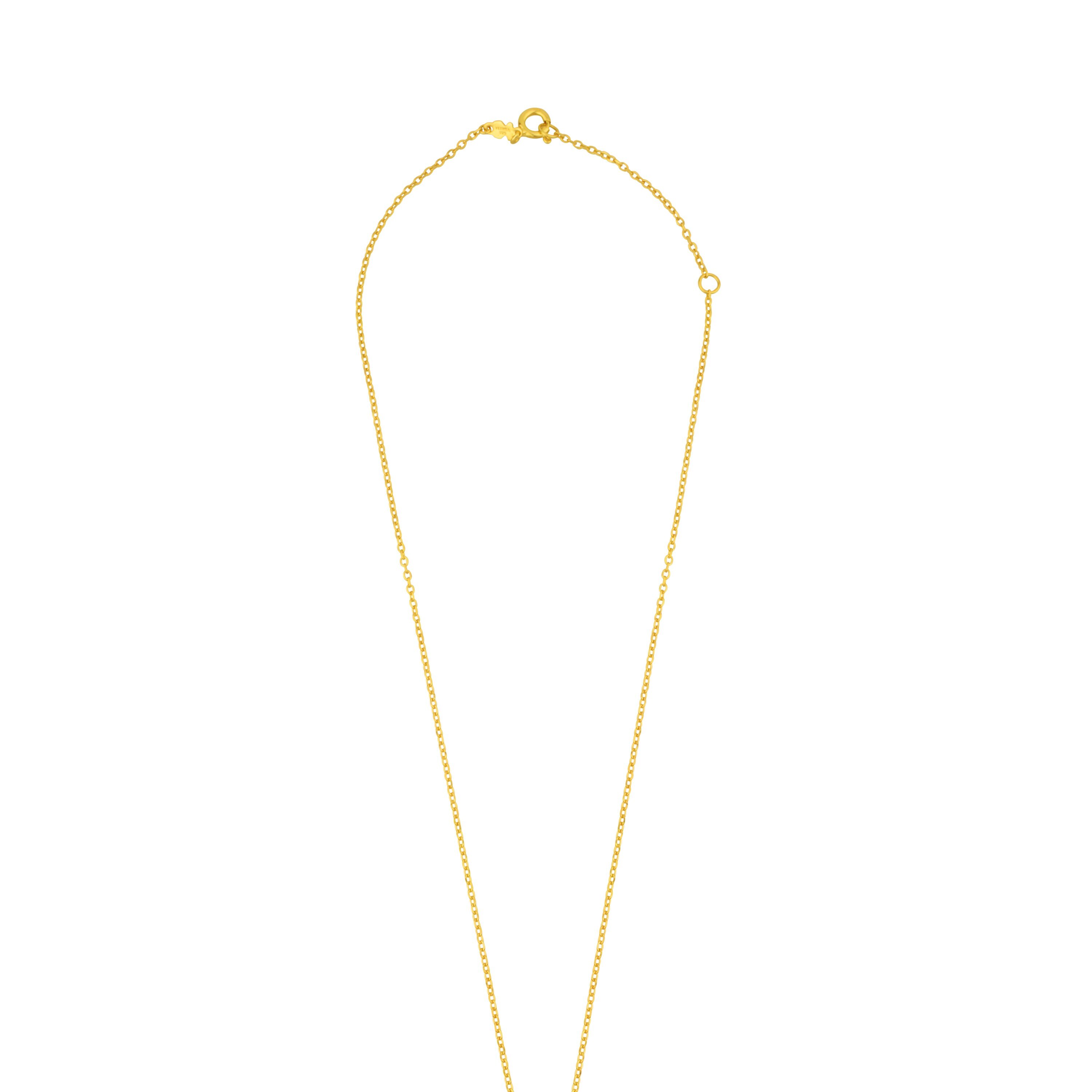 Vermeil Silver TOUS Color Necklace with Onyx