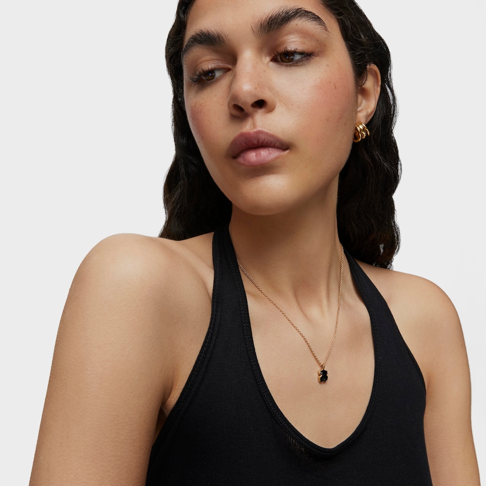 Vermeil Silver TOUS Color Necklace with Onyx
