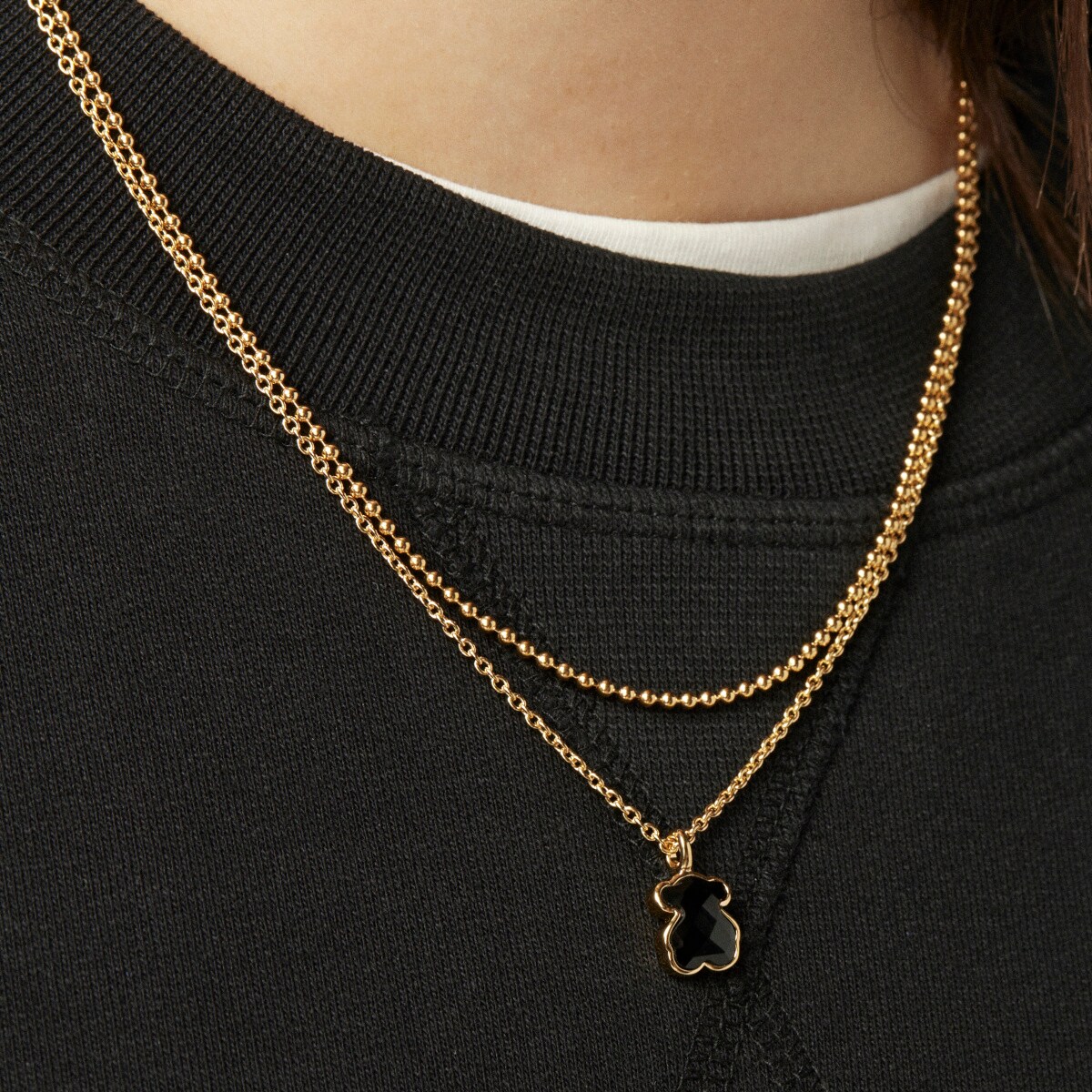 Collar con baño de oro 18 kt sobre plata Twist image number 7