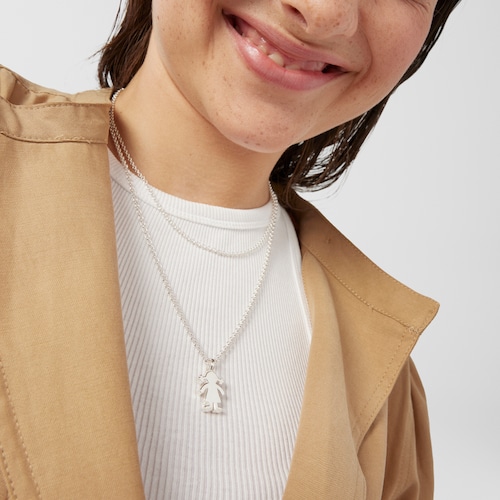 Silver Sweet Dolls girl Pendant