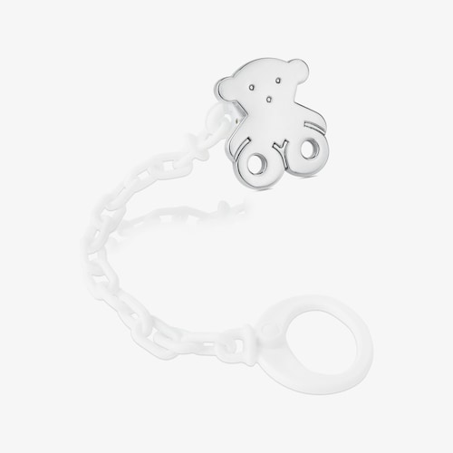 Chupetero Sweet Dolls oso peque&ntilde;o de Plata