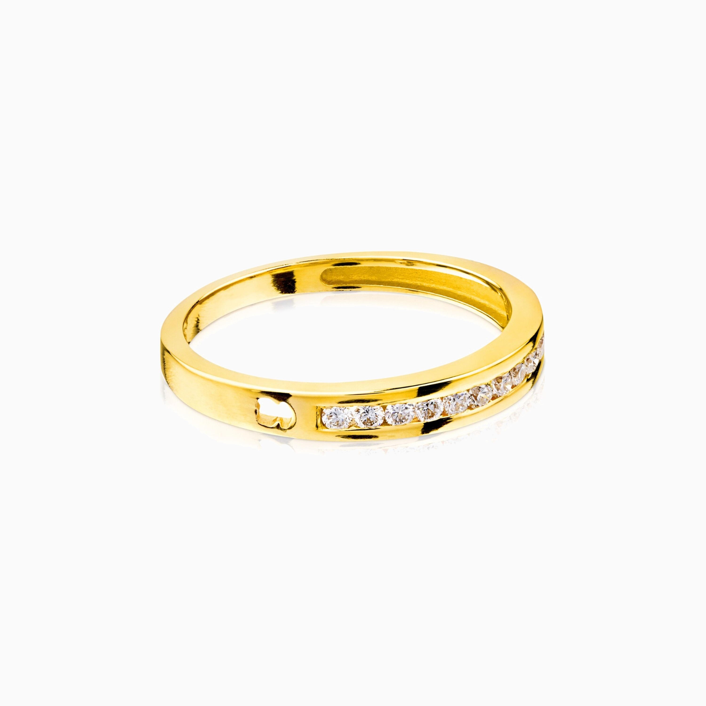 18K solid gold TOUS Diamond solitaire with